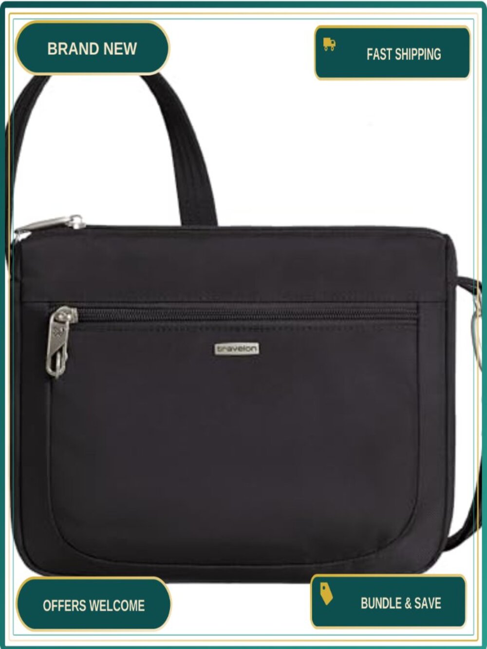 Anti-Theft Small East West Crossbody Bag RFID Blocking Travel Purse